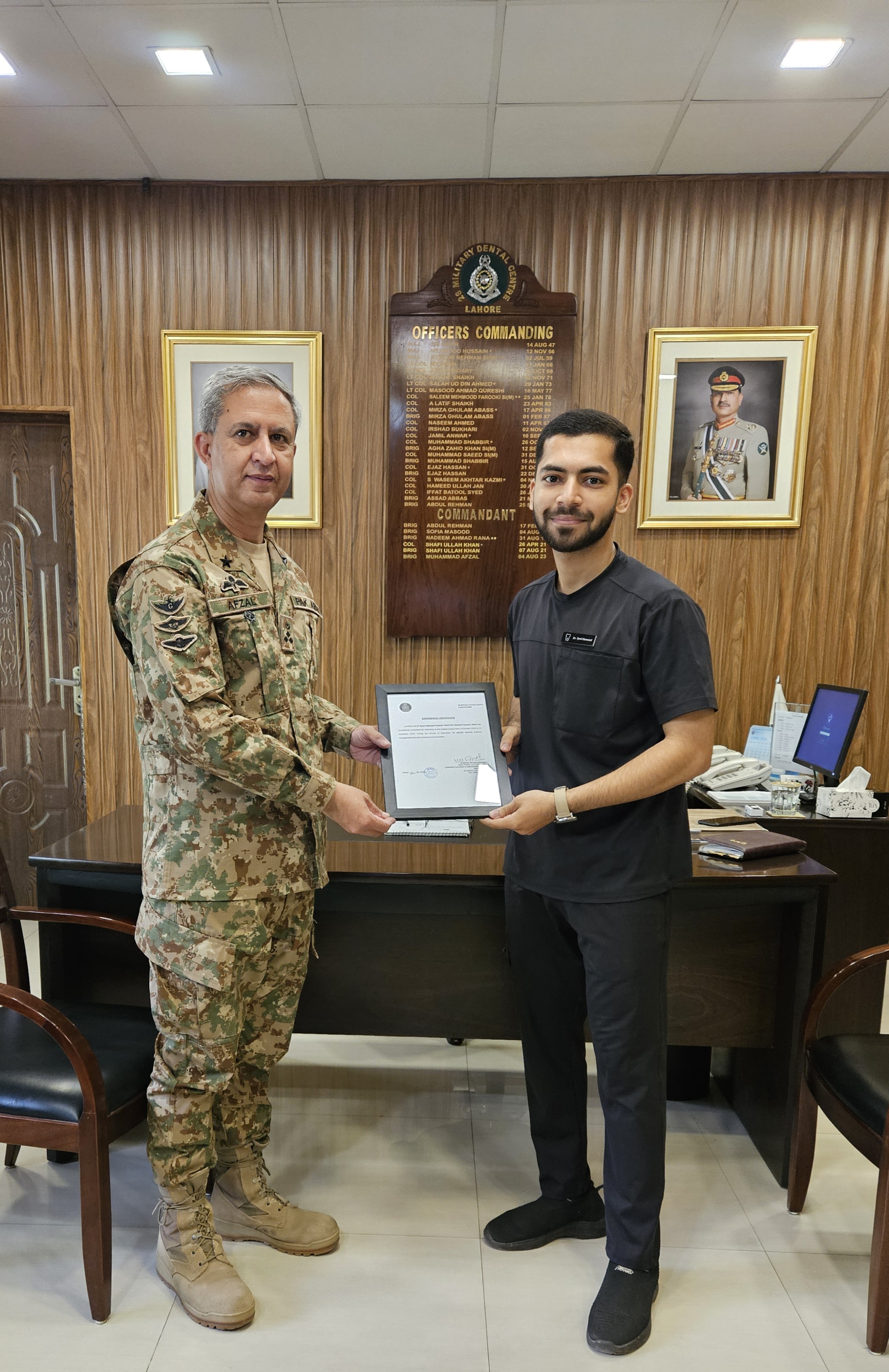 Dr. Syed Hammad Hussain Shah at 28 Military Dental Center, Lahore Cantt